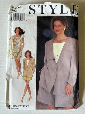 Style Sewing Pattern 2244 Misses Top Jacket Shorts Size A 8-18 Vtg. Cut - Image 1 of 4