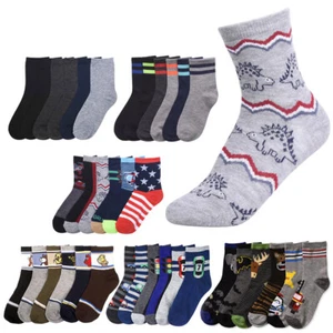 Sextet Assorted Boys Socks Size Ages 6 8 Years Kids Casual Sport Youth Fresh - Picture 1 of 1