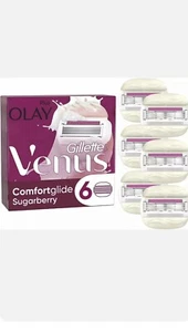 Lame rasoio Gillette Venus Comfortglide mirtillo plus Olay - confezione da 6 100% GENUI - Foto 1 di 1