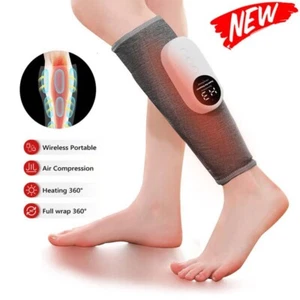 Leg Massager Heated Air Compression Foot Massage Calf Circulation Muscles Relax - Picture 1 of 16
