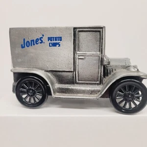1992 Banthrico Ford Model T Truck Jones Potato Chips Metal Coin Bank 1090/1500 - Picture 1 of 11