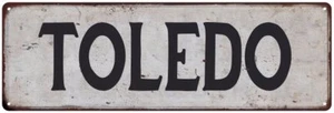 TOLEDO Vintage Look Rustic Metal Sign City State 106180041076 - Picture 1 of 1