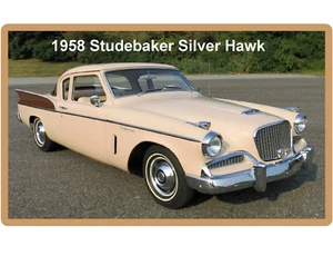 1958 Studebaker Silver Hawk Auto Refrigerator / Toolbox Magnet - Picture 1 of 1
