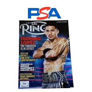 TEOFIMO THE TAKEOVER LOPEZ SIGNED FIRST RING MAGAZINE COVER PSA CERTIFIED #3 - Picture 1 of 2