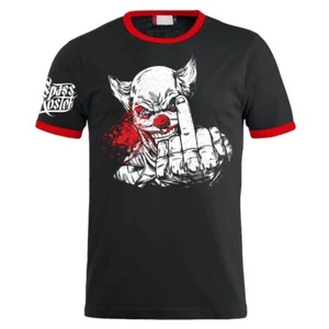 T-shirt Bad Clown dalla S alla 10XL ragazzi ragazzi ragazzi dita medie rap rapper hip hop - Foto 1 di 5