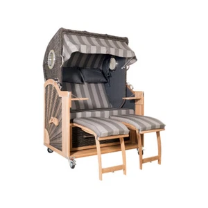 Cesta de playa Kampen Special 2,5 plazas Mocca Set 40 incl. ruedas y amortiguador hidráulico - Imagen 1 de 1