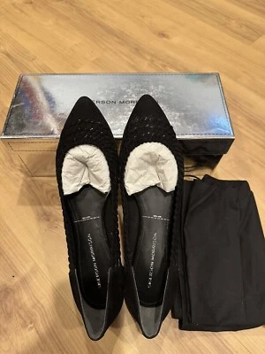 Sigerson Morrison New York Vero Cuoio Gamuza Cuero Ballet Pisos 8 B NUEVO Foto 1 de 4