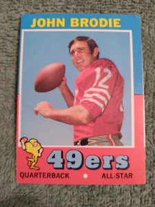 1971 Topps Football #100 San Francisco 49ers QB John Brodie EX - Picture 1 of 2