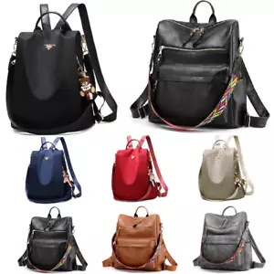 PU Leather Backpack Women Travel Anti-theft Shoulder Bag Purse Satchel Handbag - Picture 1 of 39