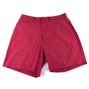 Prides Landing Shorts Mens 38 Rose Red Pink Chino Flat Front 8.5" Inseam EUC - Picture 1 of 10