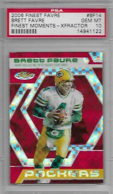 2006 FAVRE PSA 10 Finest Moments RED XFRACTOR BF #14 SERIAL #236/250 POP 4 - Image 1 of 2