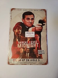 Threat Level Midnight Movie Poster, Metal Tin Sign, Wall Tablet Plate, 12 x 8in - Picture 1 of 1