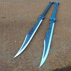 2Pc Handmade 27.2" HighCarbon Steel Double Handed Short Sword / Leather Sheath - Picture 1 of 1