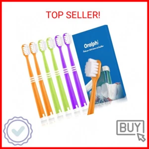 Extra Soft Toothbrush for Sensitive Gums, Wide Head Soft Bristle Toothbrush with - Picture 1 of 2