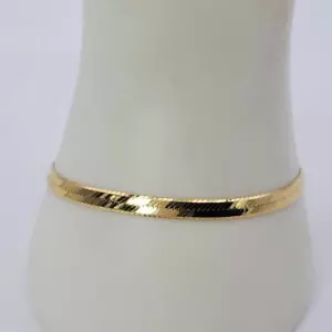 14K GELBGOLD 8" FISCHGRÄT ARMBAND (mye kp) (PDS032125) - Bild 1 von 5