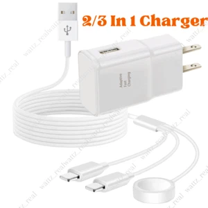For iPhone Apple Watch iWatch 7/6/5/4/3/2/1/SE USB Magnetic Charger Cable Cord - Picture 1 of 16