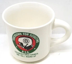 1981 Fall Round-Up Touchdown BSA Calcasieu Area Council Coffee Mug Cup (K11B) - Picture 1 of 5