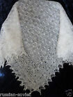 Russian Orenburg Handknitted Wool Lace Shawl Snow Frost Design Best Quality Item