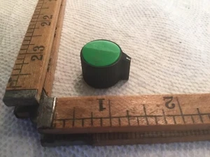 1 Vintage 3/4” Black GREEN Top Plastic Tube Radio Knobs  5/8” Tall 1/4 “ Shaft - Picture 1 of 4