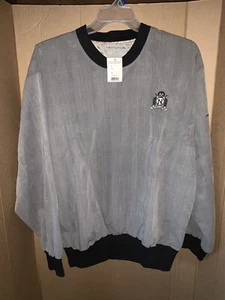 Jack Nicklaus Golf Jacket Mens Medium Gray Plaid Pockets Pullover Windbreaker - Picture 1 of 3