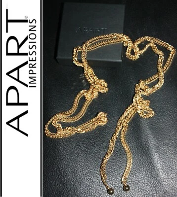 NUEVO COLLAR BLINDADO LARGO 150 cm largo APART dorado *285144 Foto 1 de 4