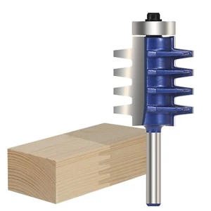 1/4" Shank Finger Glue Joint Router Bit V Joint Milling  Cutter Woodworking Tool - Picture 1 of 7
