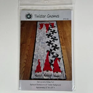 Twister Gnomes ATB-161 by Around The Bobbin Tablerunner Pattern - Picture 1 of 2