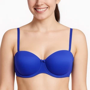 Stunning Blue Multiway Bra Strapless Bra Underwired Padded Sizes 34 to 40 B-DD - Picture 1 of 11
