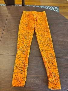Cat and Jack Girls Halloween stretch pants Orange Web Size L (10-12) - Picture 1 of 3