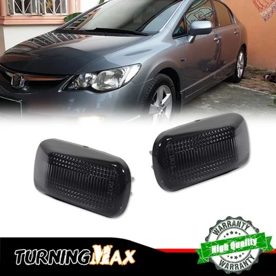 Carcasas de luz marcadora frontal con lente de humo para Honda/Acura RSX Integra Civic EP3 Foto 1 de 4