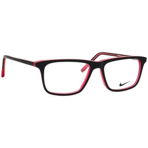 Nike Small Eyeglasses 5541 015 Matte Black/Gym Red Square Frame 48[]14 130 - Picture 1 of 6