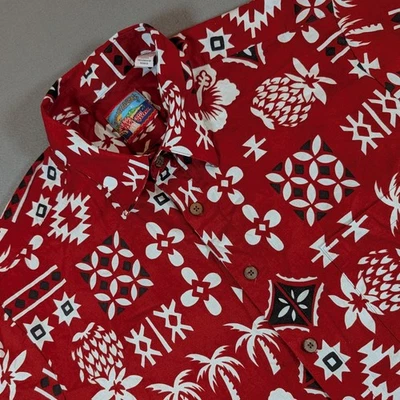 Reyn Spooner Joe Kealoha Hawaiian Aloha Shirt Men's Tropical Button Down Size L - Image 1 of 4