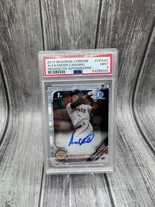 2019 Bowman Chrome - Prospects Autographs Alexander Canario #CPA-AC PSA 9 - Picture 1 of 11