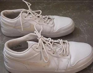 Nike Jordan V.2 Low Retro Leather White Sneakers Men's 12 - Picture 1 of 4