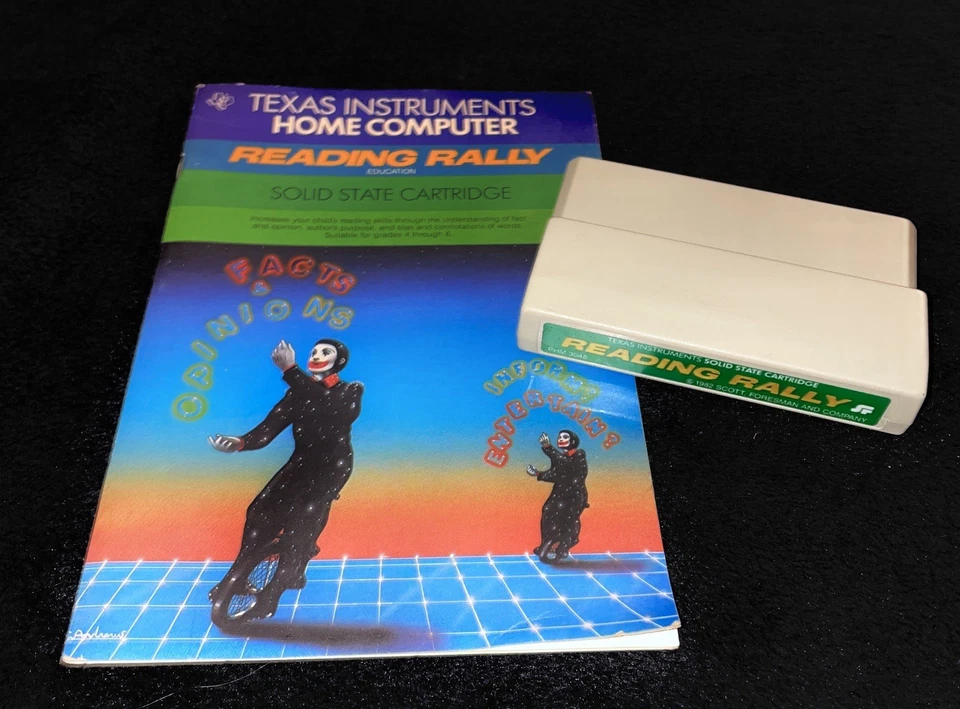 Reading Rally (1983) – Texas Instruments TI-99/4A Cartridge + Manual - Image 1 of 1