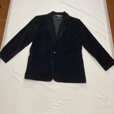 VNTG Briggs Petite Black Blazer Jacket Size 10P One Button Career Office - Image 1 of 4