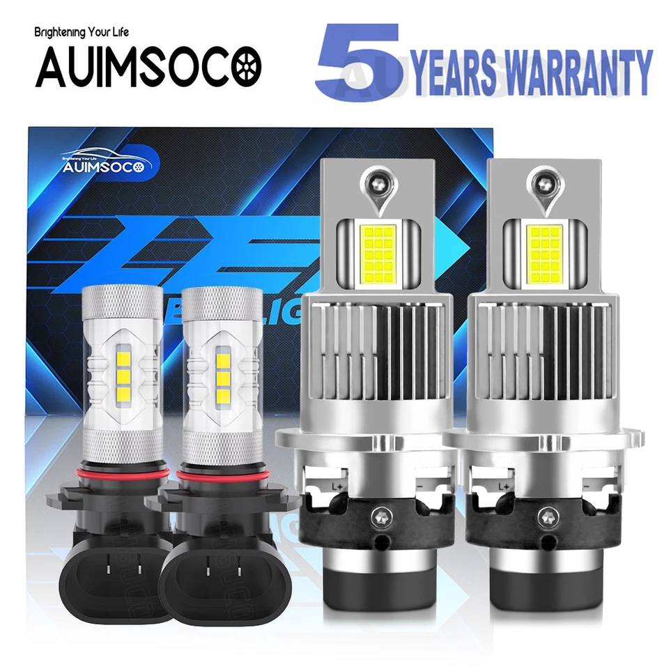 For BMW 650i Coupe 2006-2007 Xenon White LED Headlight Low Beam Fog Light Bulbs - Image 1 of 4