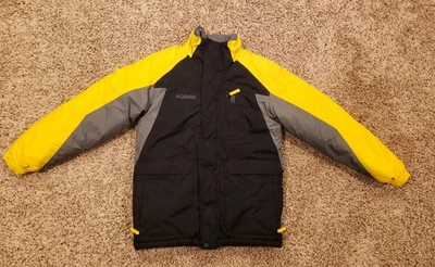 Columbia Winter Puffer Jacket Yellow Black & Gray Youth Large 14/16 - Image 1 of 4
