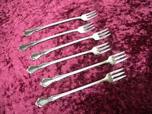 CHATEAU 6 forchette da cocktail gamberetti frutti di mare Oneida Oneidacraft Deluxe inox USA - Foto 1 di 3