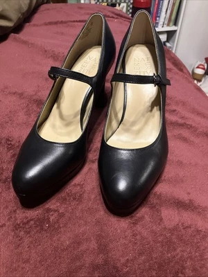 Zapatos de salón Mary Jane NATURALIZER para mujer Talissa de cuero negro talla 8,5 M tacón de 3,75” Foto 1 de 4