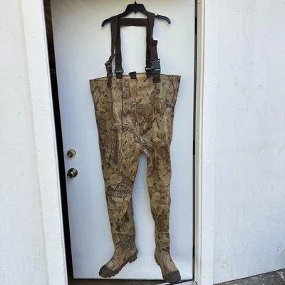 RedHead Bone-Dry Thinsulate Chest Waders Mens 10 Realtree Camo Steel Shank Boots - Image 1 of 4