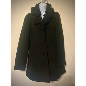 Cappotto Jou Jou nero foderato lana doppiopetto pea nuovo senza etichette taglia large WMNS  - Foto 1 di 16