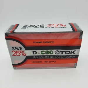 Paquete de 2 cintas de casete TDK D-C90 1977 vintage bajo ruido, sesgo normal, alto rendimiento - Imagen 1 de 4
