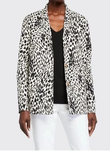 Blazer LAFAYETTE 148 NY Estampado Guepardo 3 Botones Luz Talla S Pieza Distintiva Carrera - Imagen 1 de 14