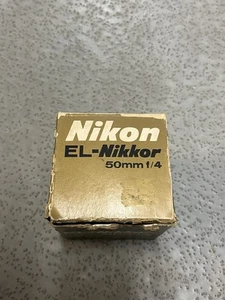 Nikon EL Nikkor Enlarger Lens 50mm F4 Cp-2 Case 34.5mm Lens Cap Bundle Kit Japan - Picture 1 of 5