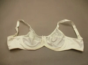 36D Lilyette Womens White Unlined Underwire Wide Strap Back Closure Demi Bra 3S - Picture 1 of 8