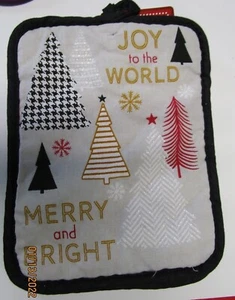 POT HOLDERS..7" X 9"....HOLIDAY..SET OF 2. JOY TO THE WORLD - Picture 1 of 1