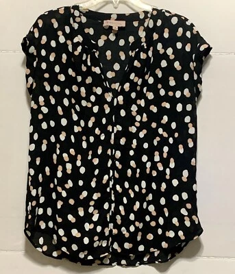 Женская прозрачная блузка в горошек с v-образным вырезом Philosophy Republic Clothing размер M ретро - Изображение 1 из 4