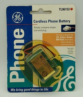 GE Cordless Phone Battery TL96153 New NIP 3.6 Volt Fits Cobra Sanyo NW Bell - Image 1 of 4