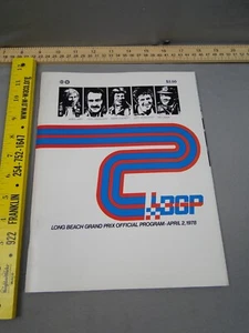 Vintage 1978 Long Beach Grand Prix Souvenir Program - Picture 1 of 4
